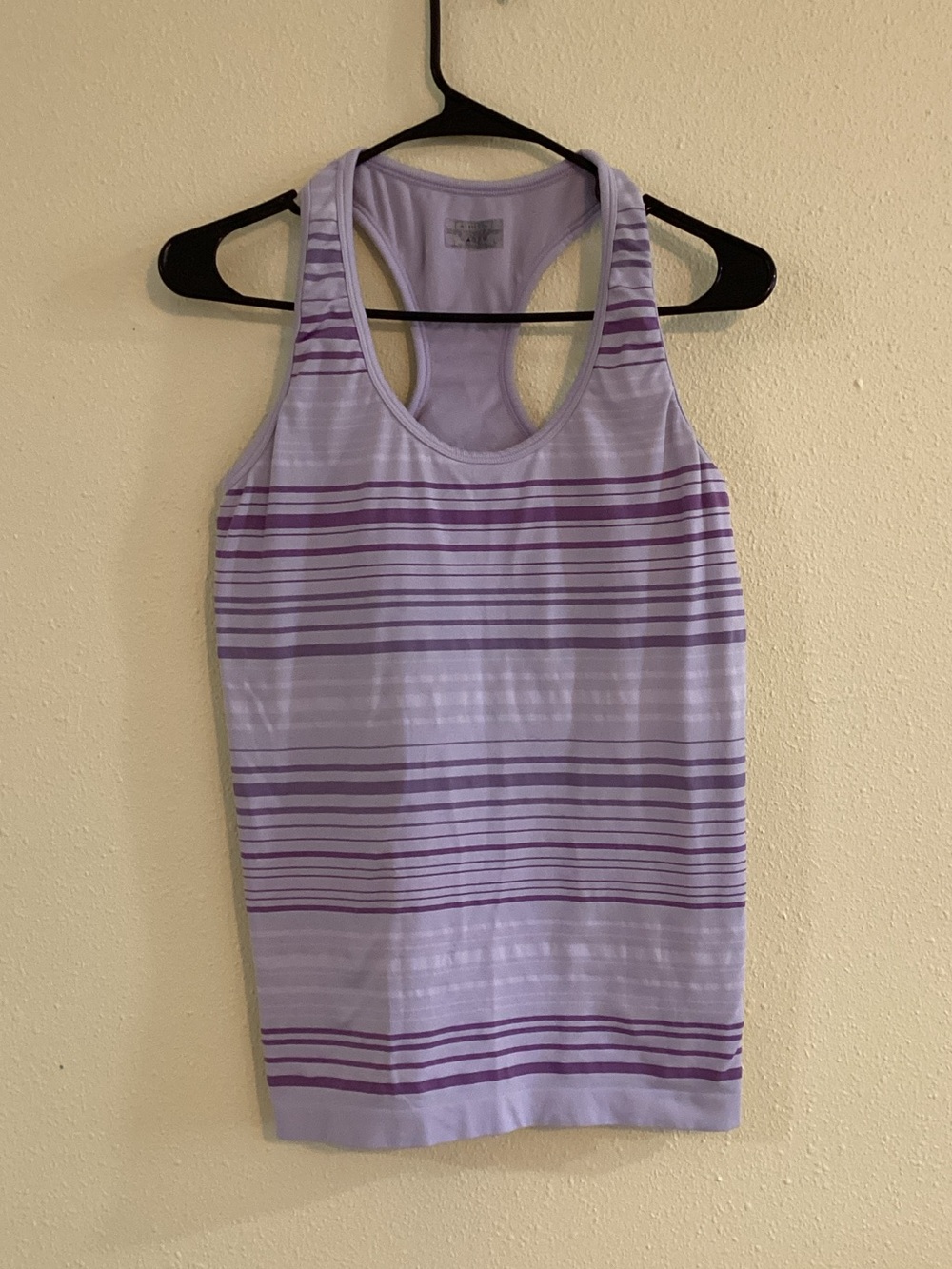 Athleta Light Lavender Striped Racerback Tank